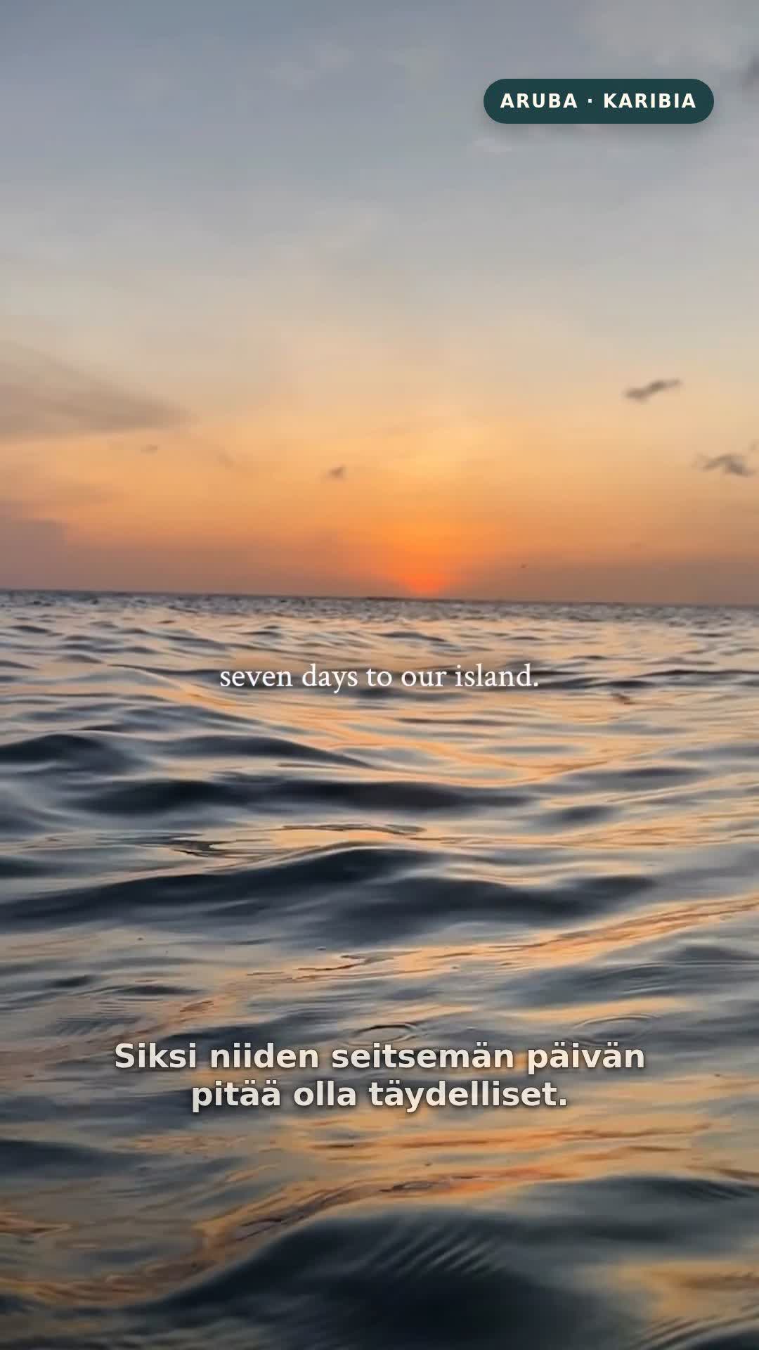 Warm sunset over the Caribbean sea